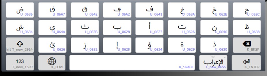 Arabic Mobile Keyboard Shift