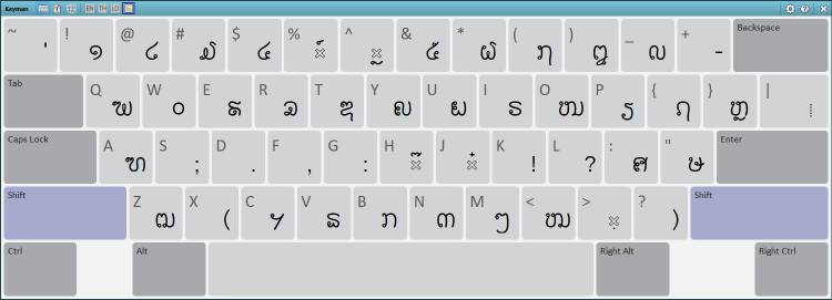 Lao Pali Keyboard Help