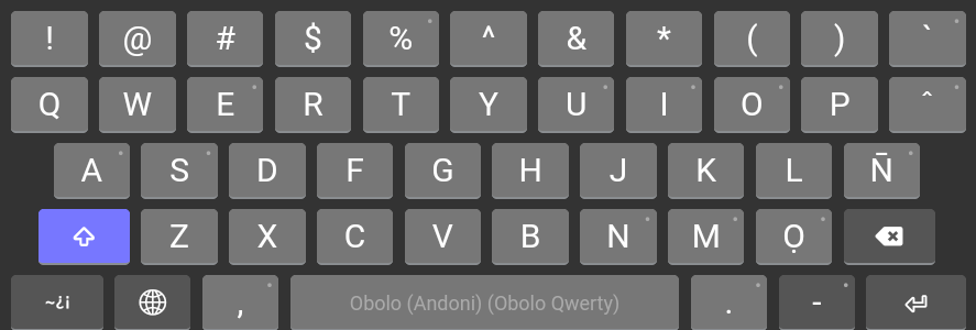 Keyboard Layout Mobile (shift)