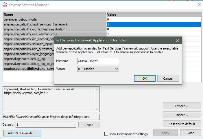 Application TSF Flag