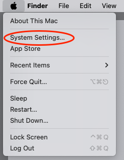 Apple menu