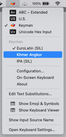 Select Keyboard