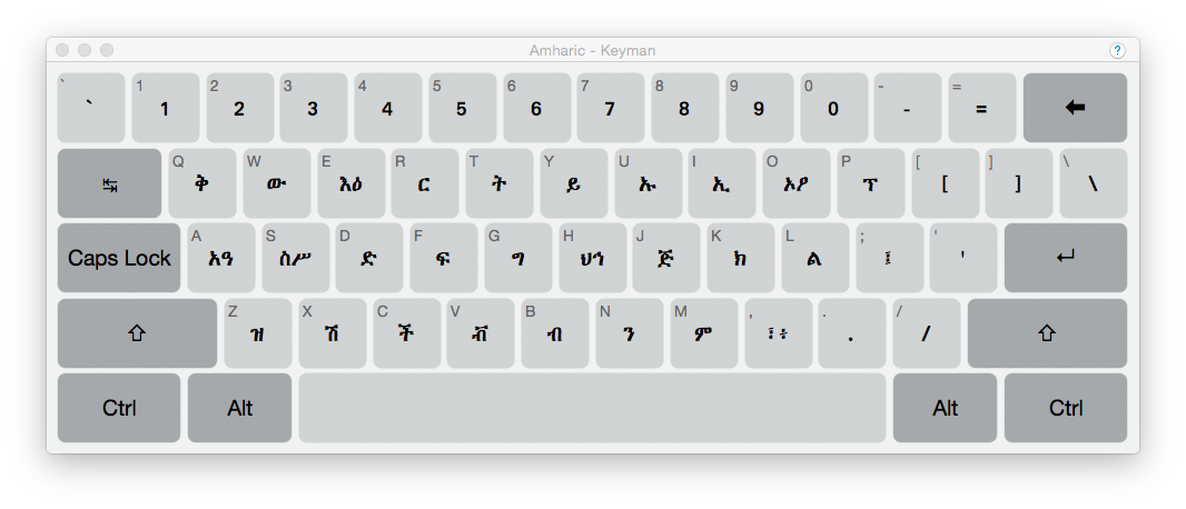 Amharic On Screen Keyboard