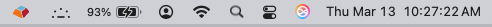 mac OS menu bar